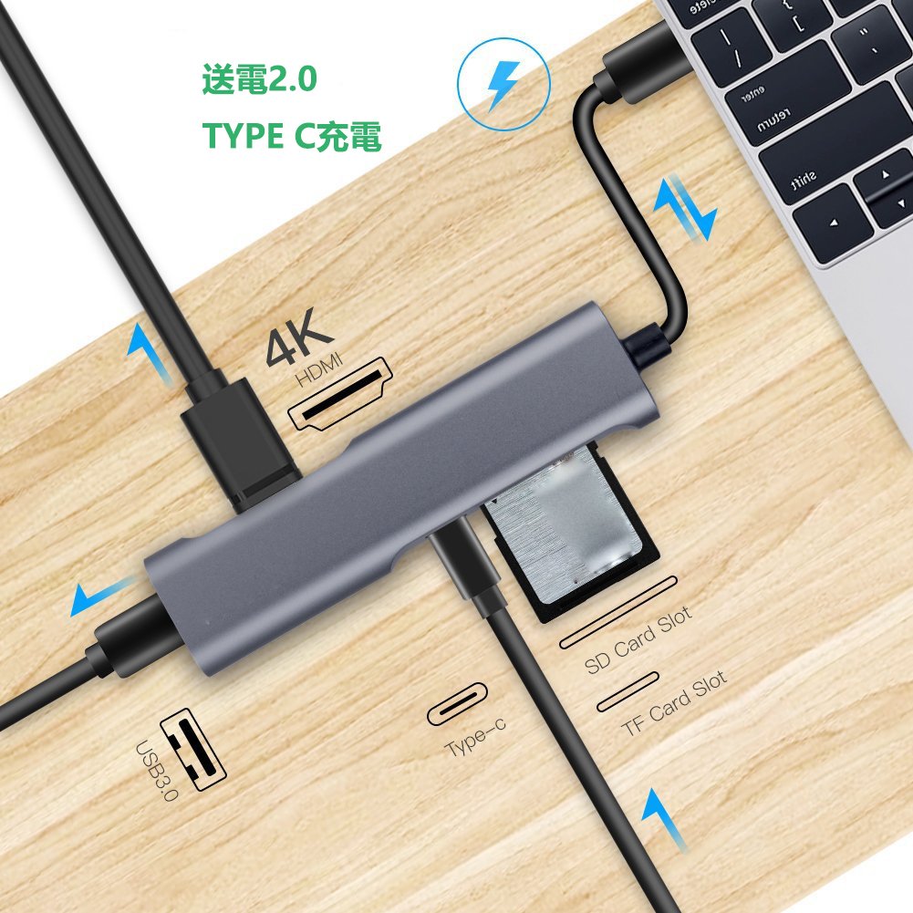 Amazon.co.jp: USB3.0ハブ USB3.0 TypeCアダプター 4K HDMI/VGAビデオ